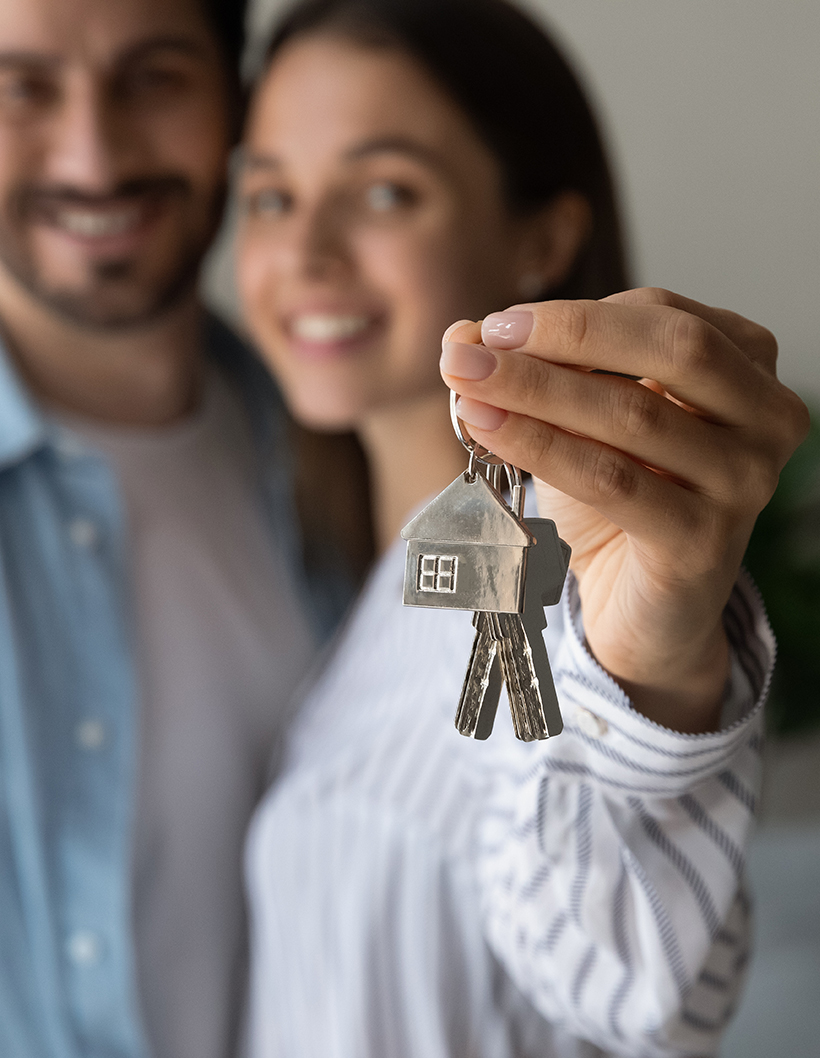 Happy first-time home buyers